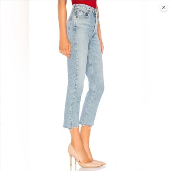 AGOLDE - Riley High Rise Straight Jeans - Zephyr - Picture 2 of 5